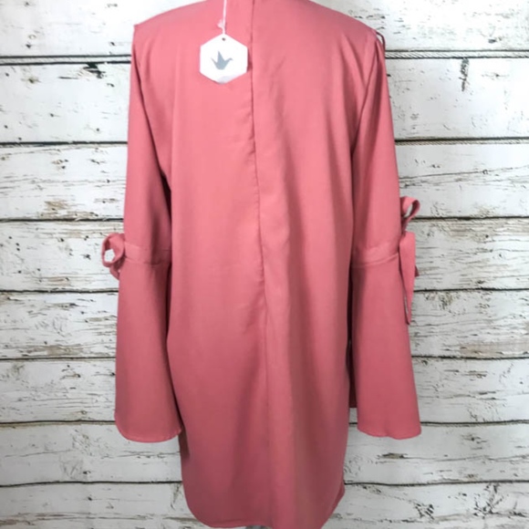 NWT Paper Crane Mauve "Spring Forward" Dress Sz Lg - Picture 7 of 8